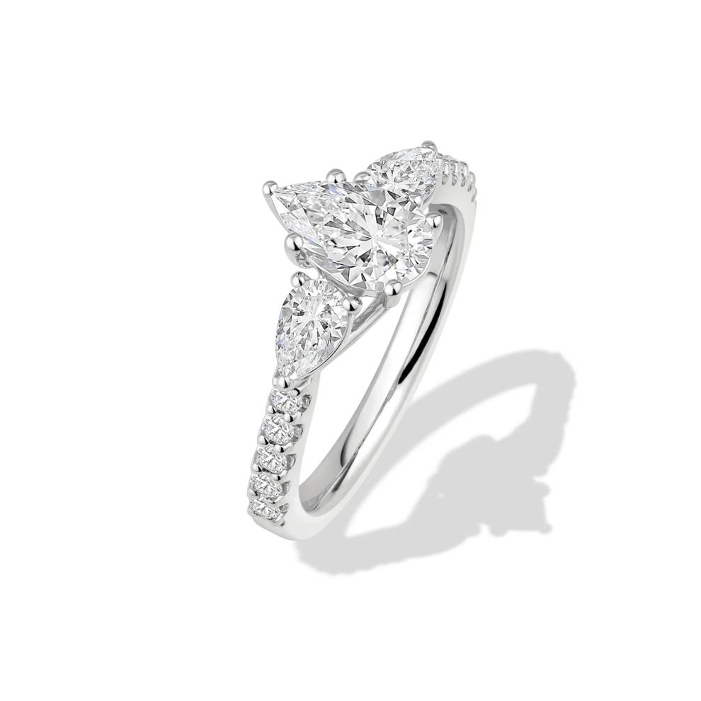 Lab Grown Diamond Three-Stone Engagement Ring in 14K White Gold (2 ct. tw.) – Image 4 of 4