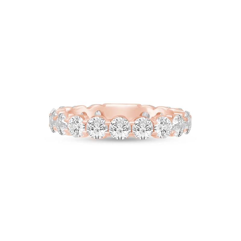 Round-Cut Sizeable Diamond Eternity Band in 14K Rose Gold &#40;3 ct. tw.&#41; – Image 1 of 3