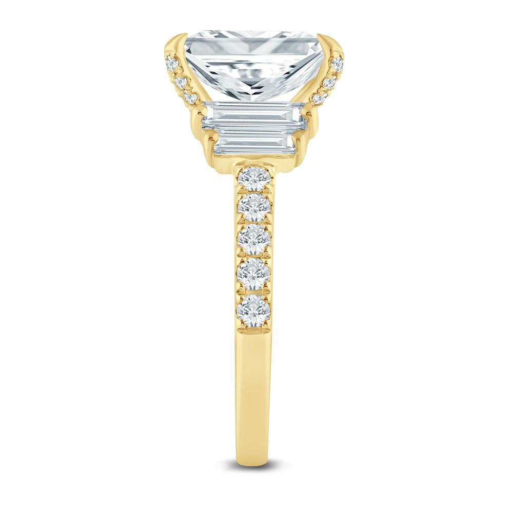 Josette Lab Grown Diamond Radiant-Cut Bridal Set in 14K Yellow Gold (4 ct. tw.) – Image 3 of 3