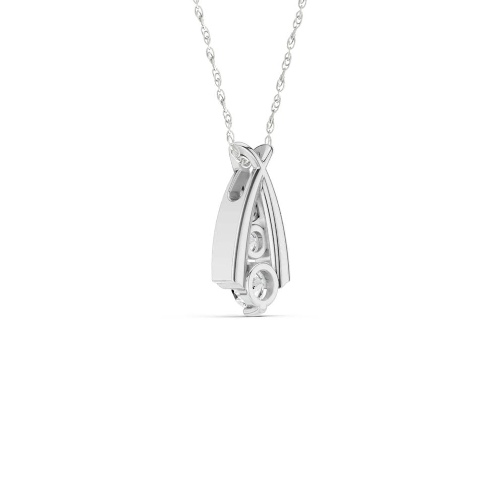 Lab Grown Diamond Three-Stone Pendant in 10K White Gold (1/2 ct. tw.) – Image 3 of 4