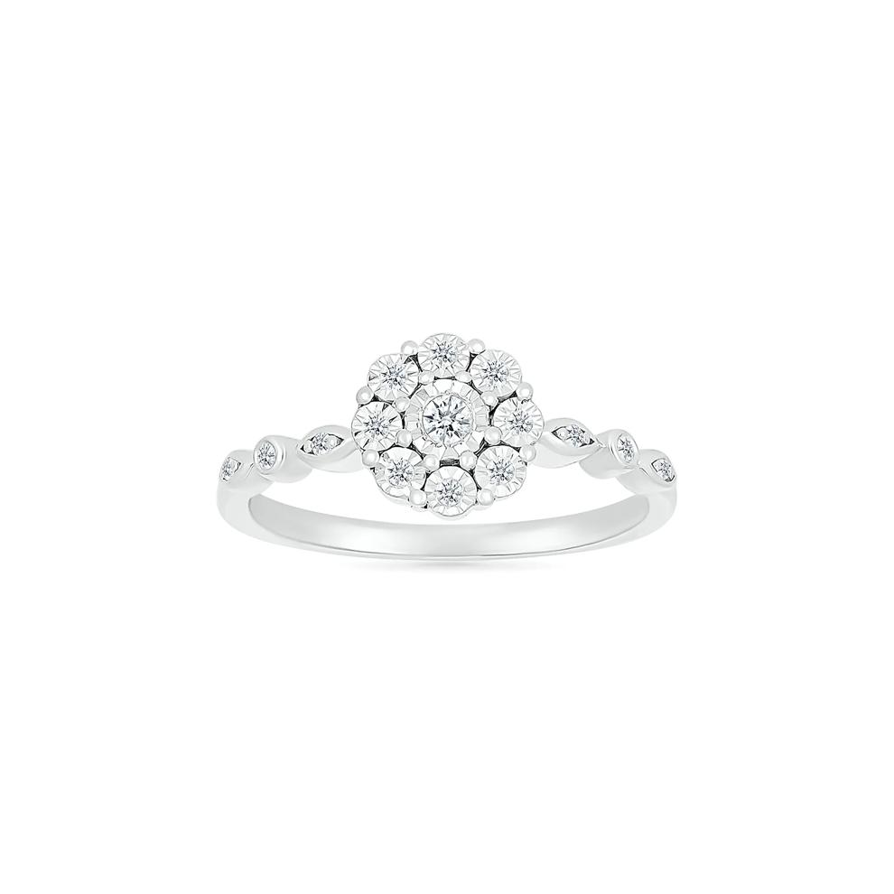 Diamond Promise Ring in Sterling Silver (1/10 ct. tw.) – Image 1 of 5