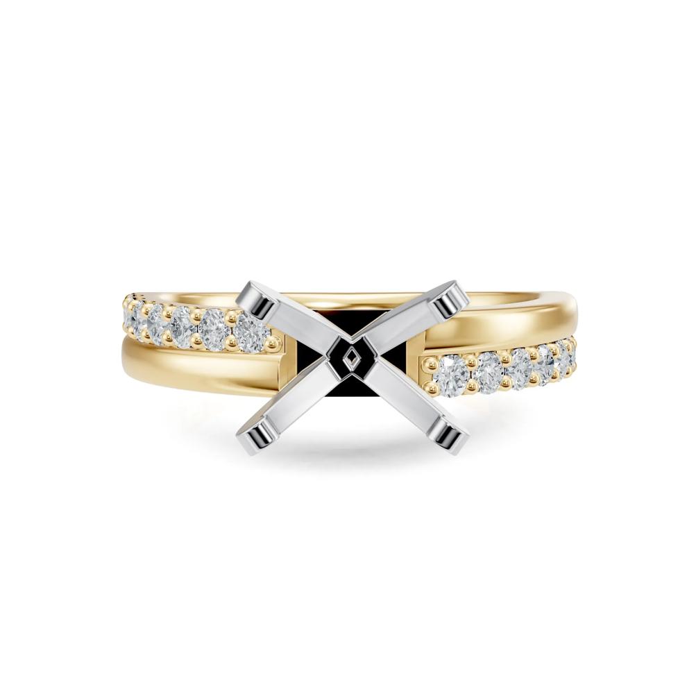 Lab Grown Diamond Semi-Mount Engagement Ring in 14K Gold (Setting Only) – Image 1 of 6