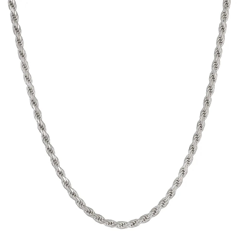 Solid Rope Chain Necklace in Sterling Silver, 22&rdquo; – Image 1 of 5