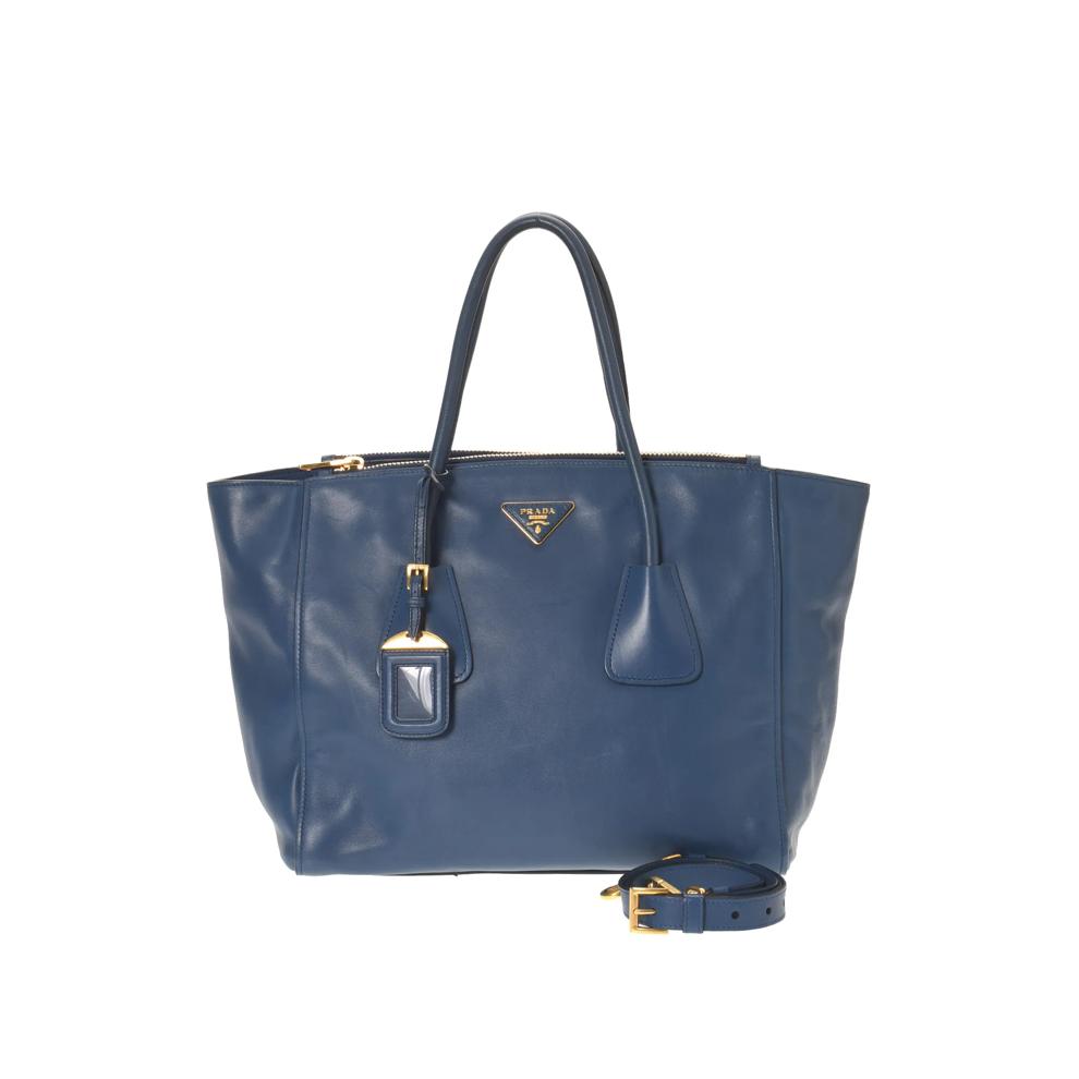 Pre-Owned Prada Leather Top Handle Tote – Image 1 of 9