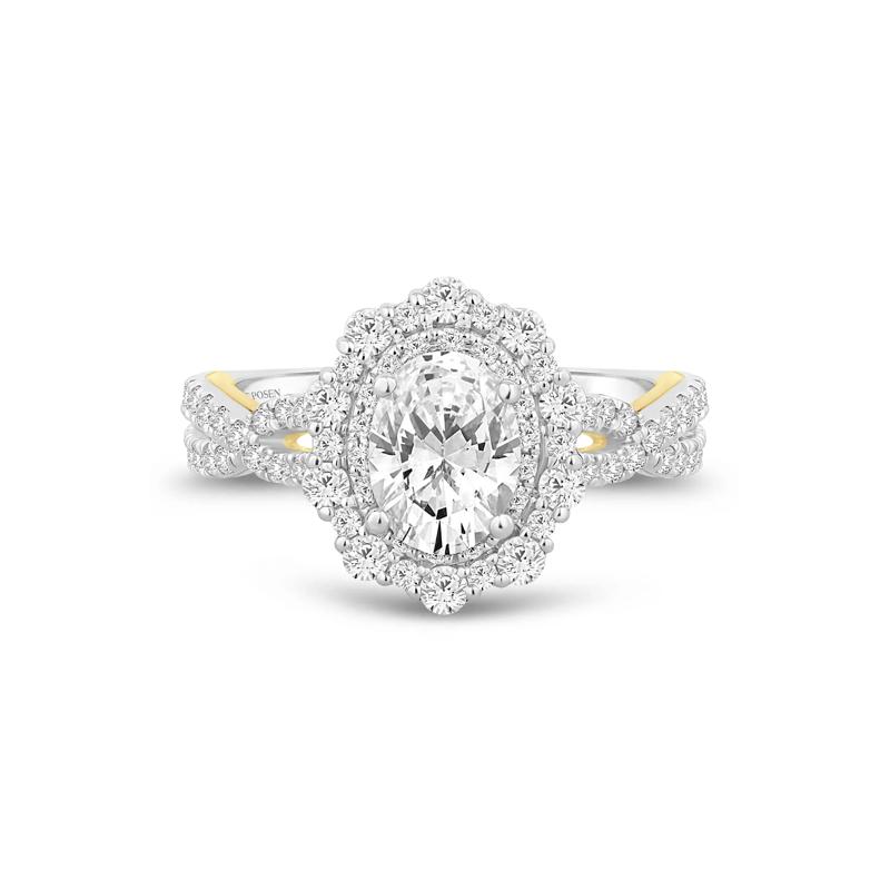 Lab Grown Diamond Double Halo Engagement Ring in 14K White Gold &#40;1 3/4 ct. tw.&#41; – Image 1 of 3