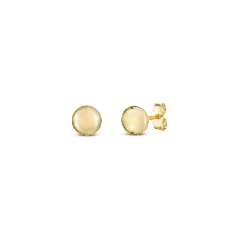 Polished Round Stud Earrings in 14K Yellow Gold – Image 1 of 1