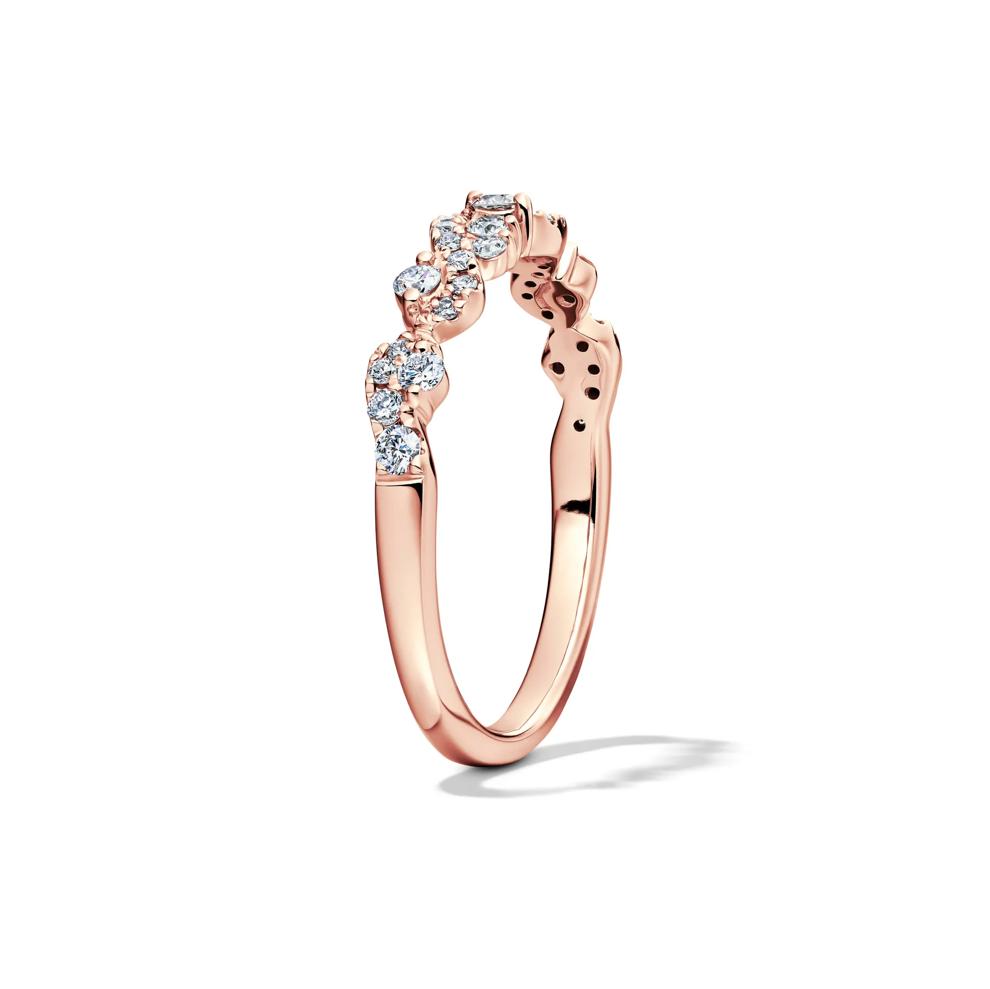 Lab Grown Diamond Swirl Band in 14K Rose Gold (1/3 ct. tw.)  – Image 3 of 4