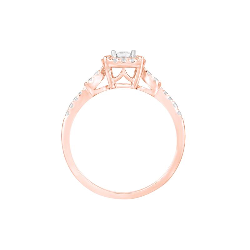 Diamond Promise Ring in 10K Rose Gold (1/4 ct. tw.) – Image 2 of 3