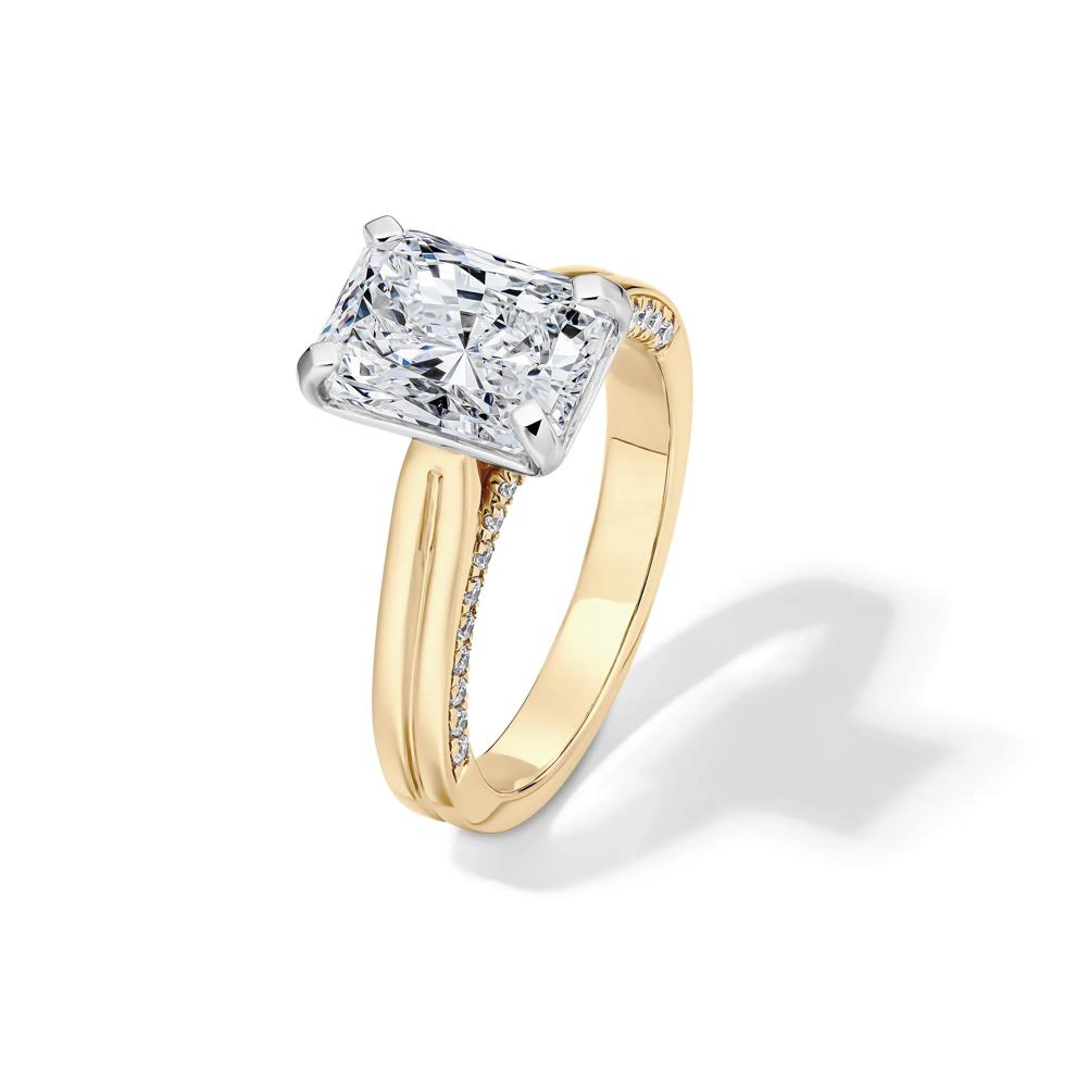 Rosamond Lab Grown Diamond Radiant Cut Ring in 18K Yellow Gold (3 1/3 ct. tw.) – Image 4 of 4