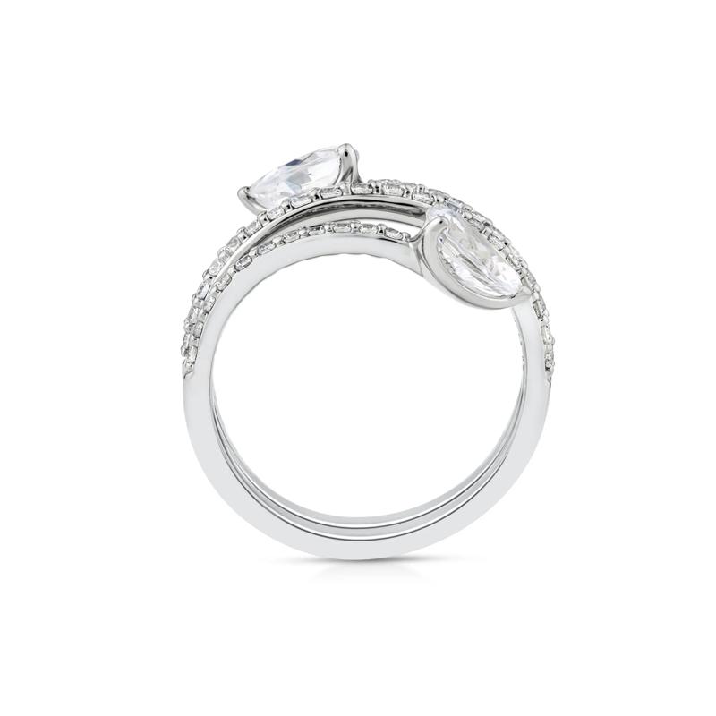 Lab Grown Diamond Wrap Ring in 10K White Gold &#40;1 1/2 ct. tw.&#41; – Image 2 of 3