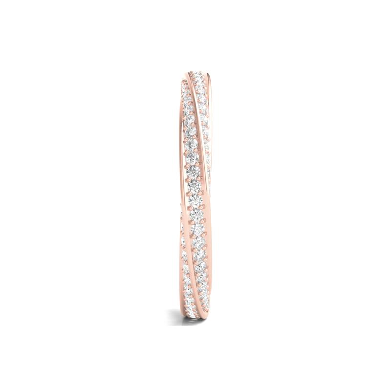 Diamond Helix Eternity Band in 14K Rose Gold (1 ct. tw.) – Image 3 of 3