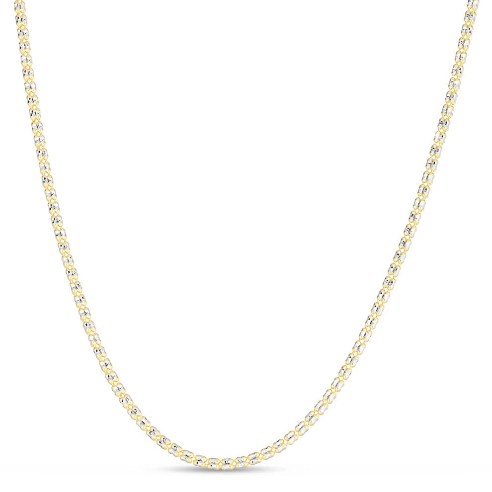 Men's Diamond-Cut Textured Fancy Iced Link Chain in 14K Yellow Gold, 2.7MM, 20" – Image 1 of 4