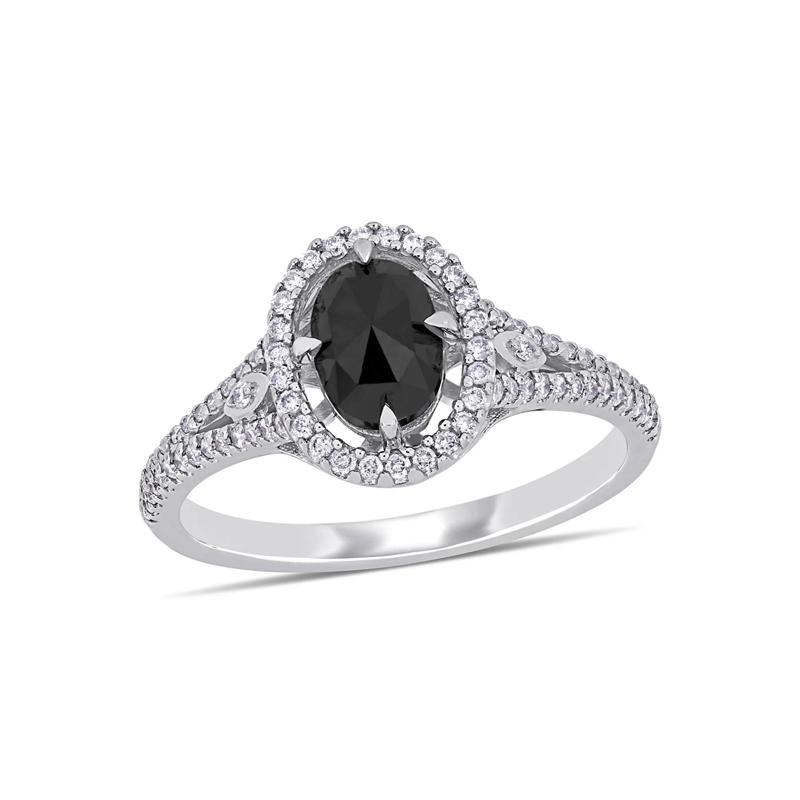1 1/4 ct. tw. Black &amp; White Diamond Ring in 14K White Gold – Image 4 of 6