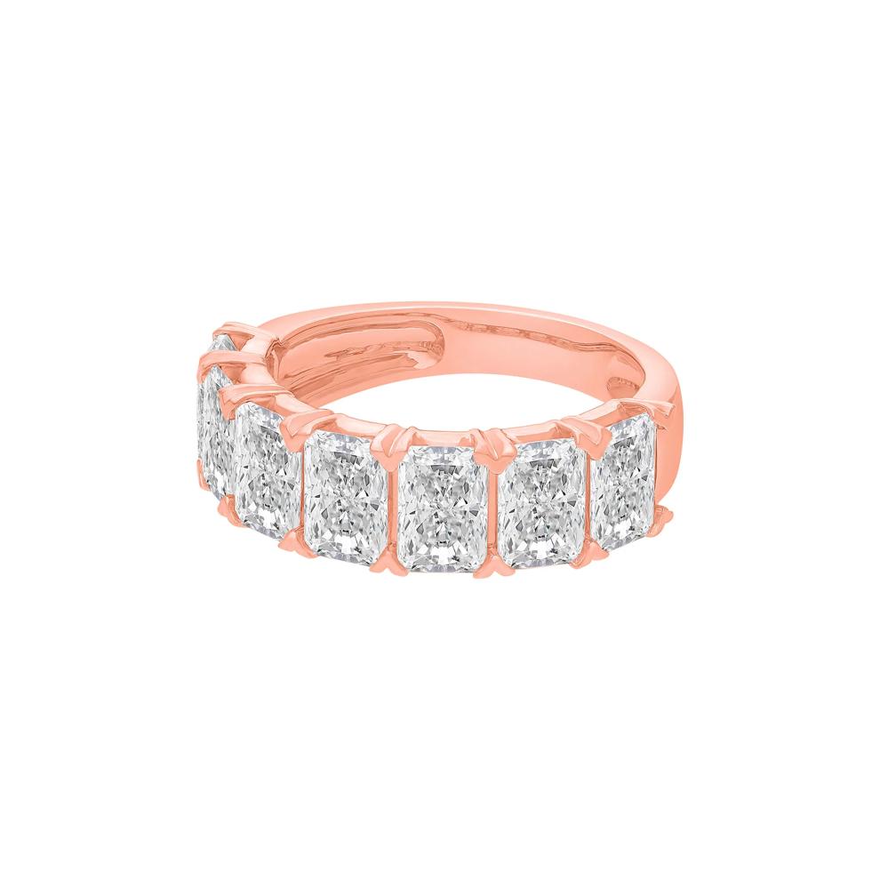 Lab Grown Diamond Radiant Anniversary Band in 14K Rose Gold (5 ct. tw.) – Image 4 of 4
