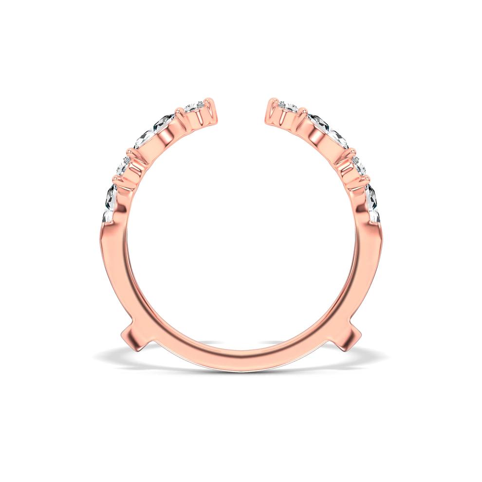 Lab Grown Diamond Marquise &amp; Round Open Insert in 14K Rose Gold (5/8 ct. tw.) – Image 2 of 4