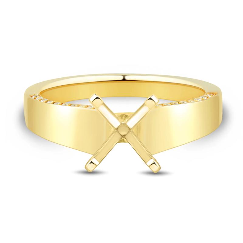 Diamond Semi-Mount Engagement Ring in 14K Yellow Gold &#40;1/8 ct. tw.&#41; &#40;Setting Only&#41; – Image 2 of 6