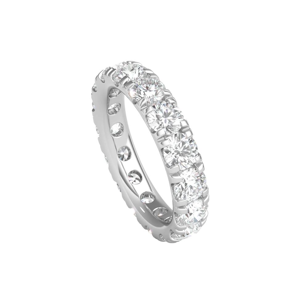 Lab Grown Diamond Wedding Band with Eternity Setting in 14K White Gold (5 ct. tw.) – Image 4 of 4