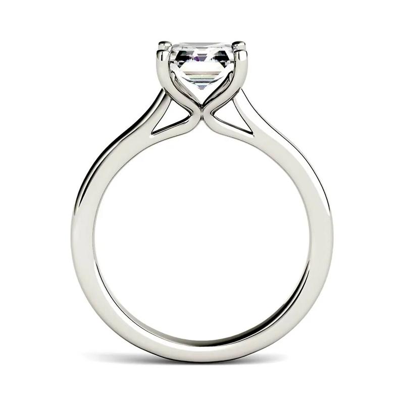 Asscher-Cut Moissanite Ring in 14K White Gold &#40;1 1/3 ct. dew&#41; – Image 2 of 3