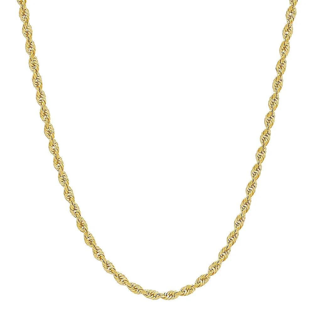 Glitter Rope Chain in 14K Gold, 22