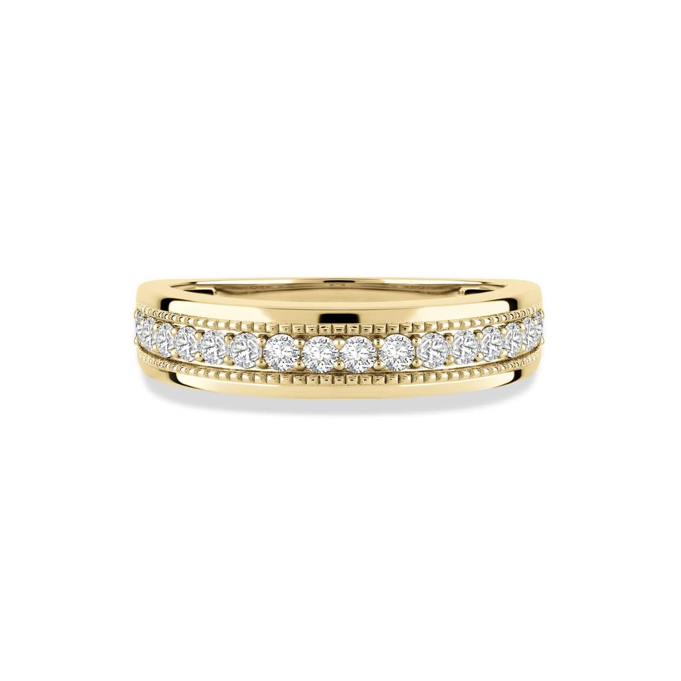Men's Diamond Milgrain Thin Band in 10K Yellow Gold (1/2 ct. tw.) – Image 1 of 4