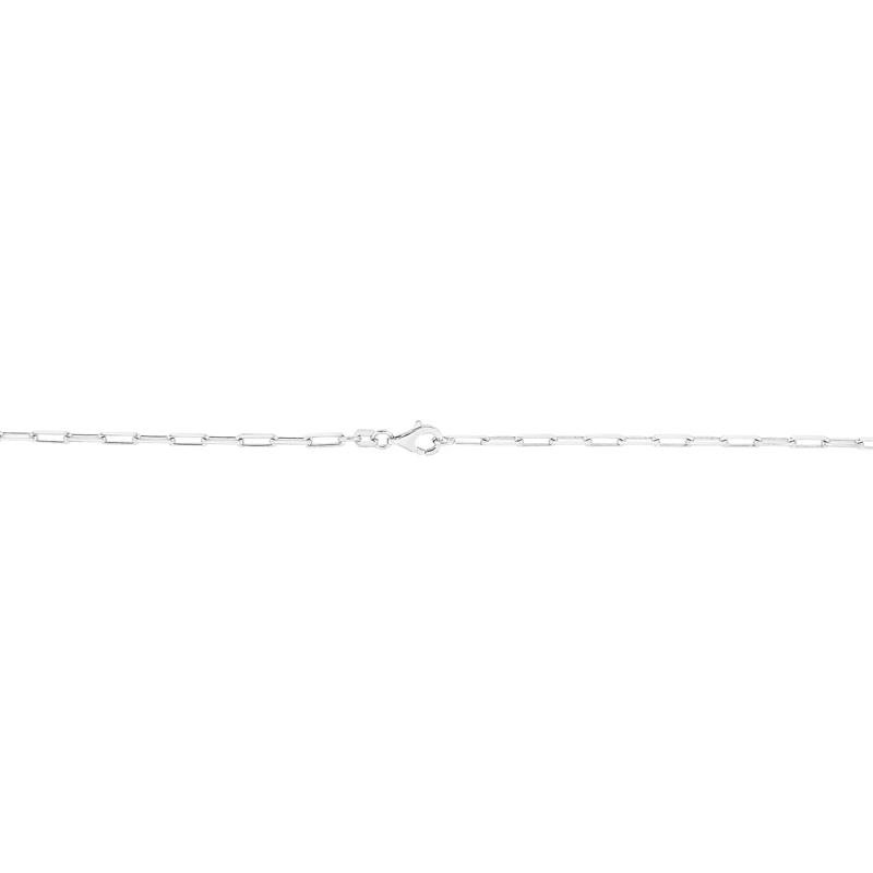 Paperclip Chain Anklet in Sterling Silver, 10&rdquo; – Image 2 of 2