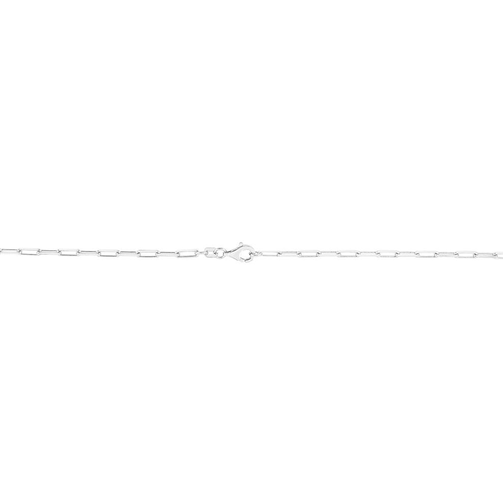 Paperclip Chain Anklet in Sterling Silver, 10&rdquo; – Image 2 of 2