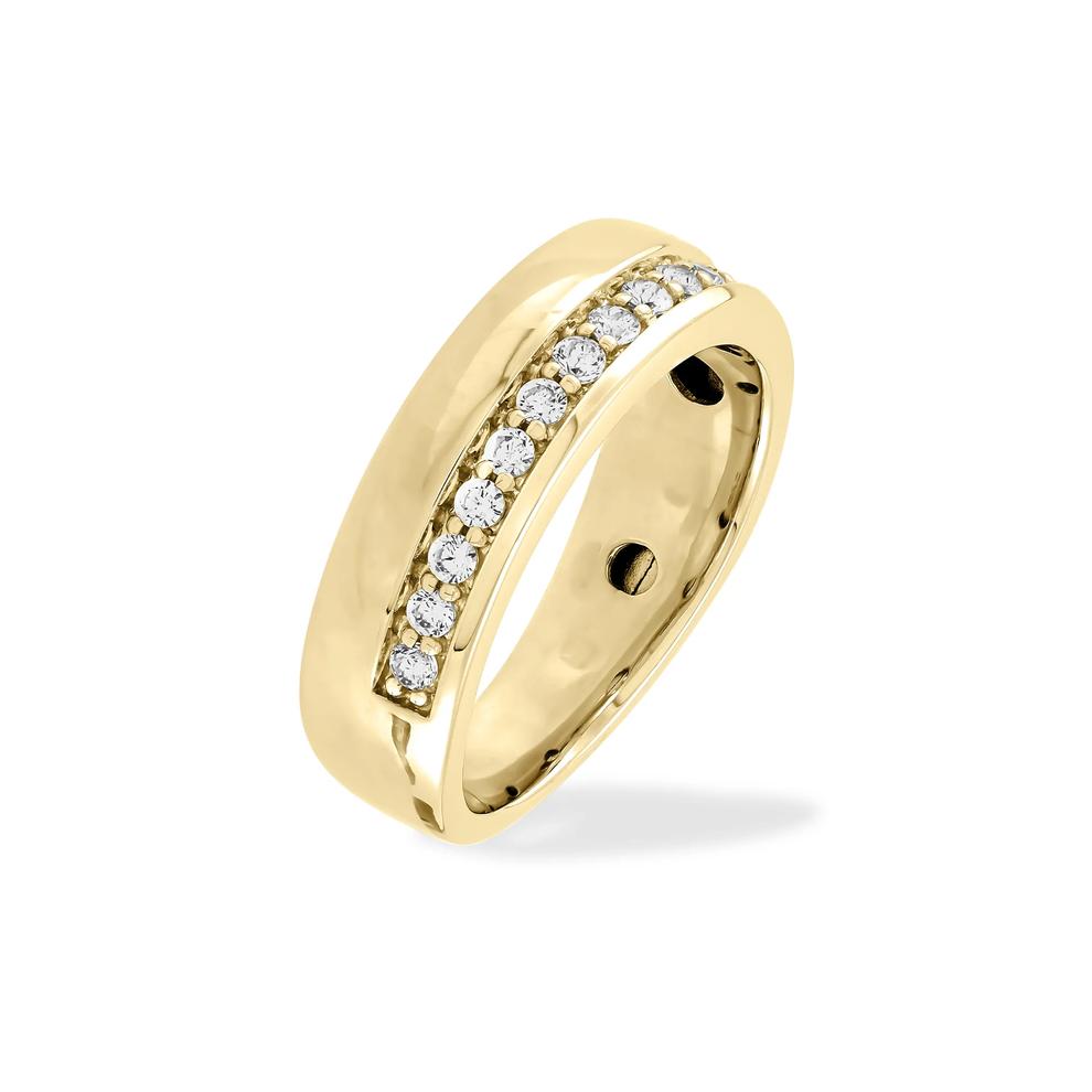 Men's Lab Grown Diamond High Polish Band in 10K Yellow Gold (1/2 ct. tw.) – Image 4 of 4