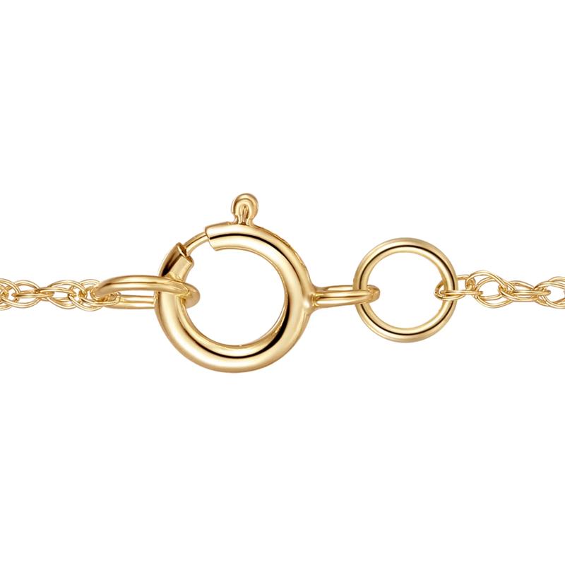 Garnet and Diamond Pendant in 10K Yellow Gold &#40;1/5 ct. tw.&#41; – Image 3 of 3