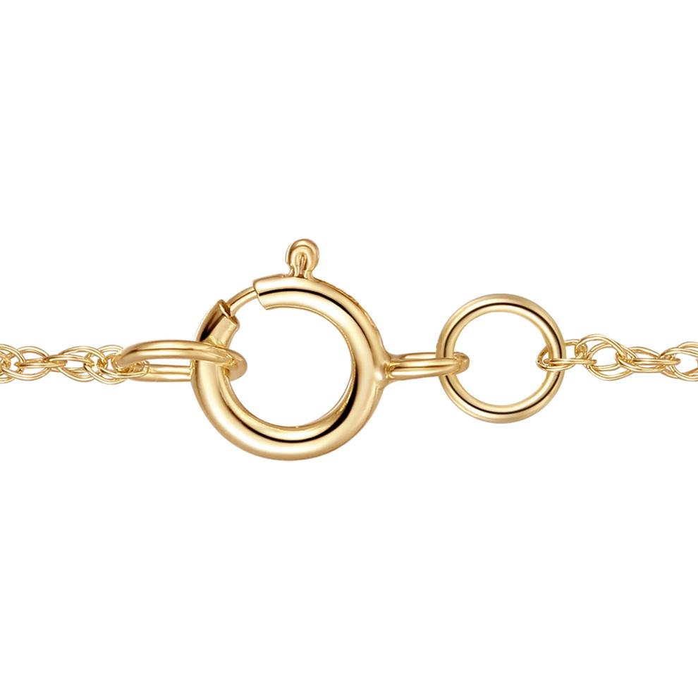 Garnet and Diamond Pendant in 10K Yellow Gold (1/5 ct. tw.) – Image 3 of 3