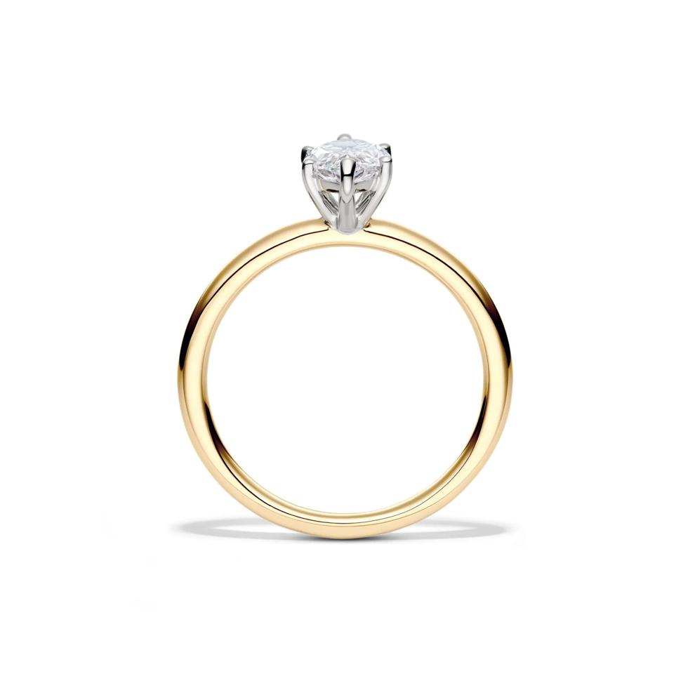Lab Grown Diamond Solitaire Marquise Engagement Ring in 14K Yellow Gold (1 ct.) – Image 2 of 4