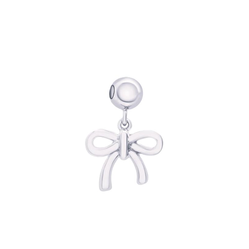 Bow Bead Charm in Sterling Silver – Image 1 of 3