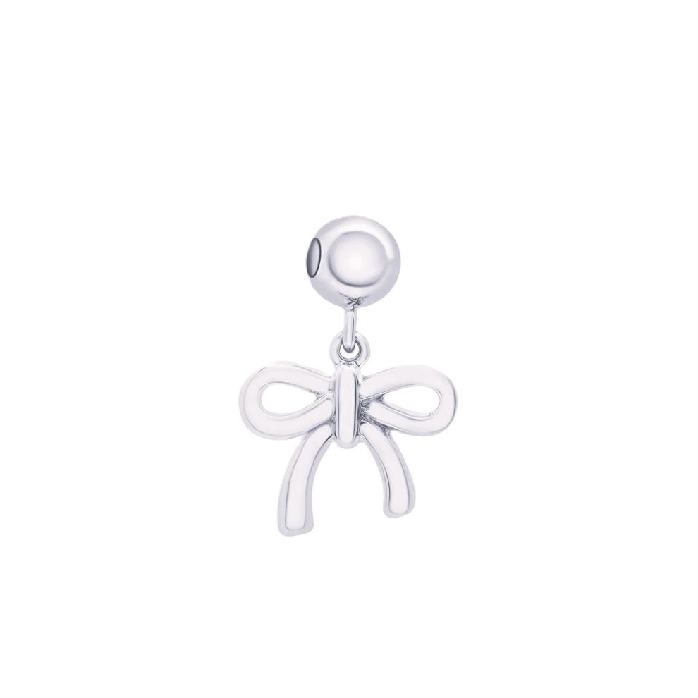 Bow Bead Charm in Sterling Silver – Image 1 of 3