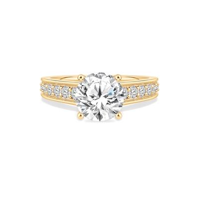 Diamond Round Center Engagement Ring in 18K Yellow Gold (2 1/2 ct. tw.)