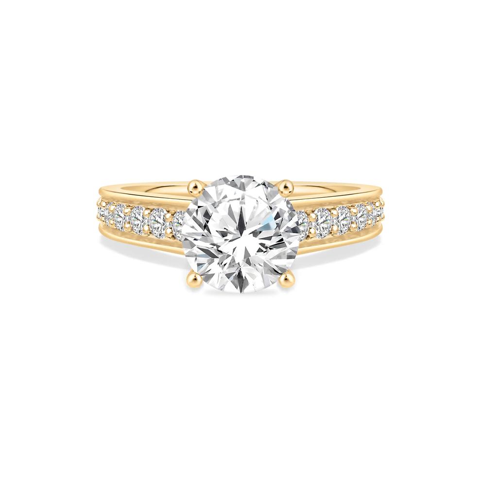 Diamond Round Center Engagement Ring in 18K Yellow Gold (2 1/2 ct. tw.) – Image 1 of 4