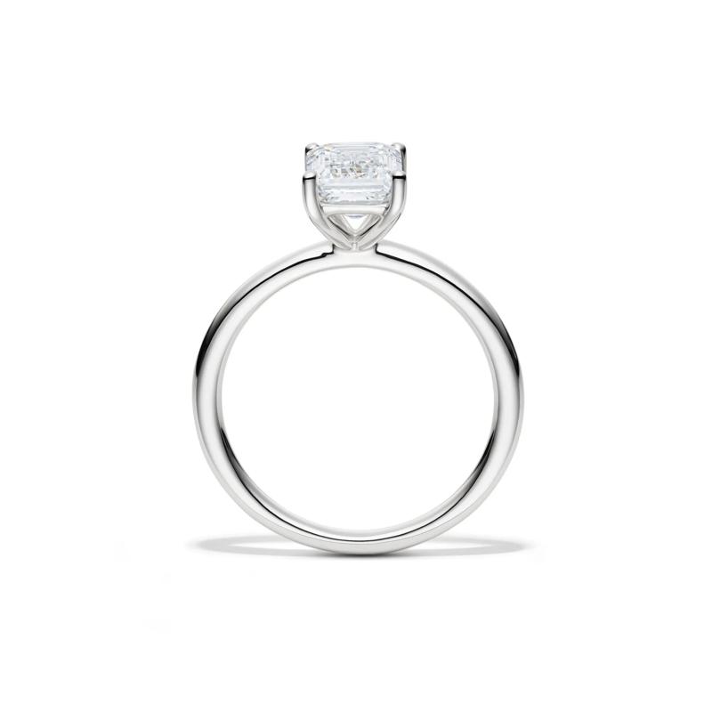 Lab Grown Diamond Emerald-Cut Solitaire 14K White Gold &#40;2 ct.&#41; – Image 2 of 4