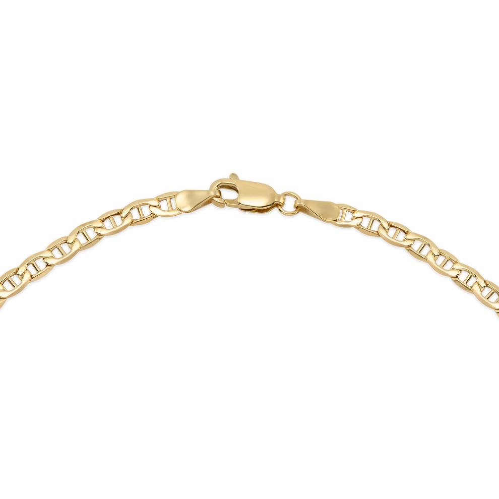 Hollow Beveled Marine Link Chain in 14K Yellow Gold, 3.4mm, 20" – Image 2 of 4