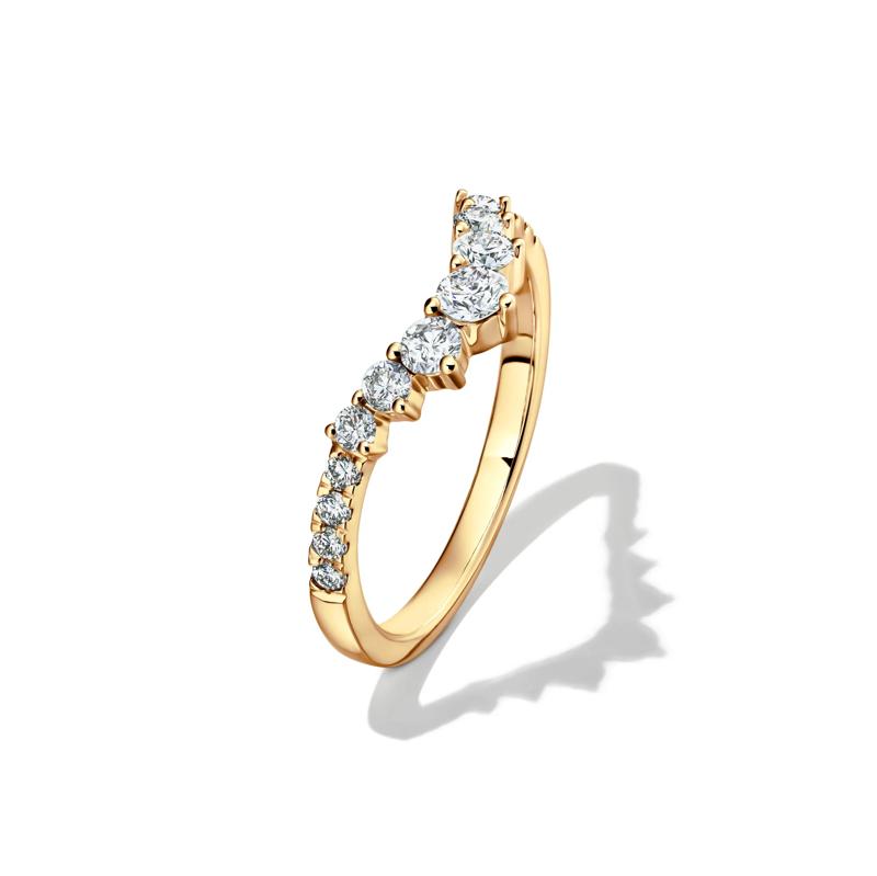 Lab Grown Diamond Contour Band in 14K Yellow Gold &#40;1/2 ct. tw.&#41; – Image 4 of 4