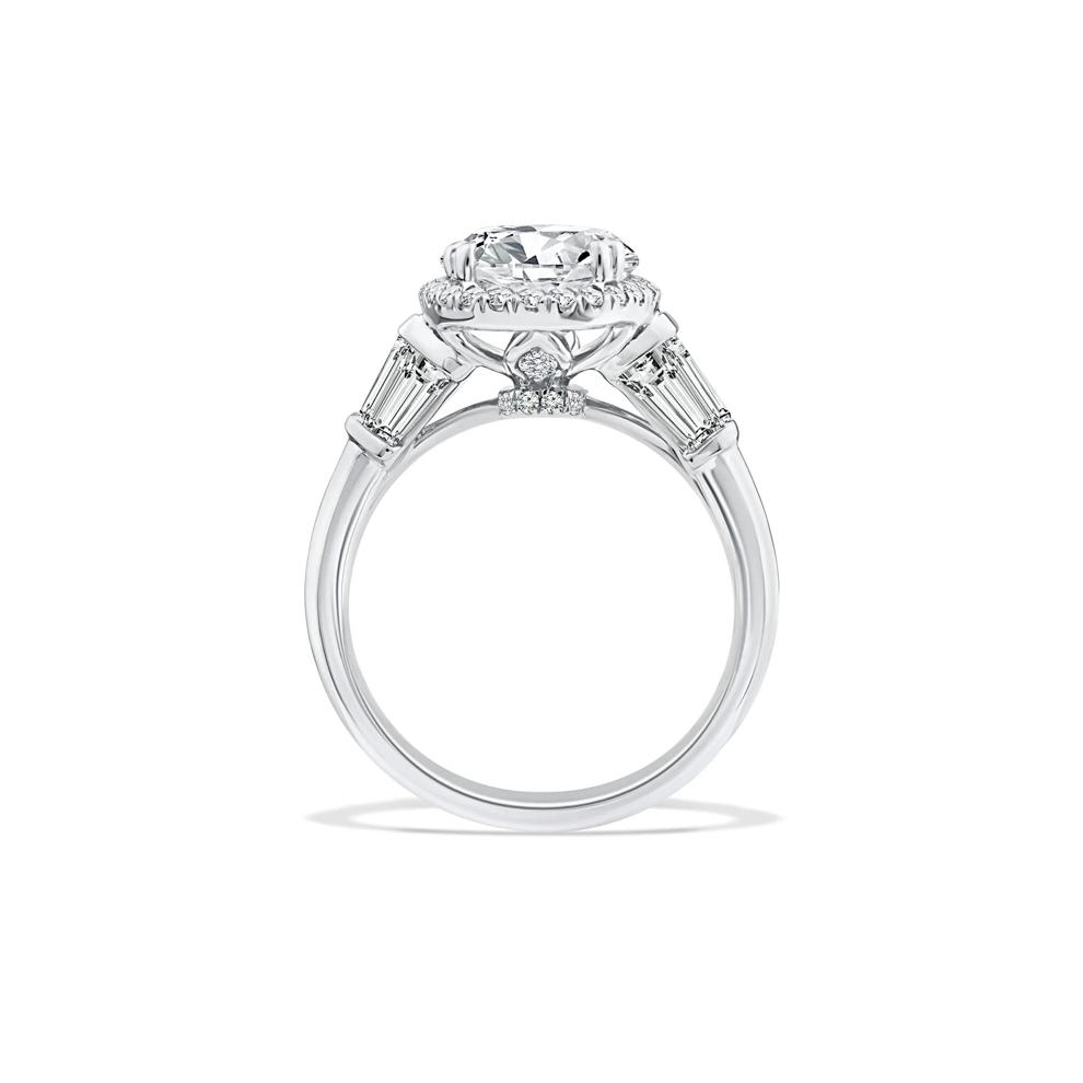Lab Grown Diamond Pear-Shaped Halo Engagement Ring in Platinum (5 1/4 ct. tw.) – Image 2 of 4
