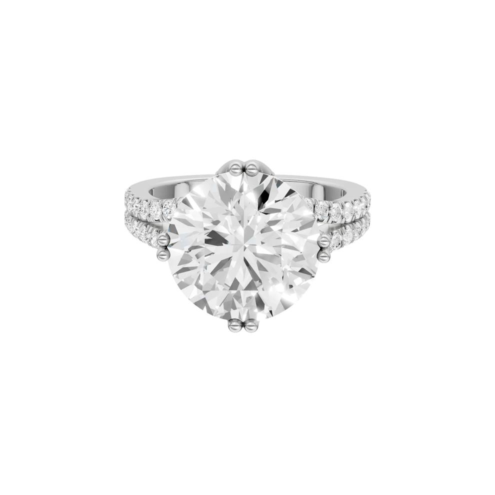 Serenity Lab Grown Diamond Engagement Ring in Platinum (4 1/2 ct. tw.) – Image 1 of 5