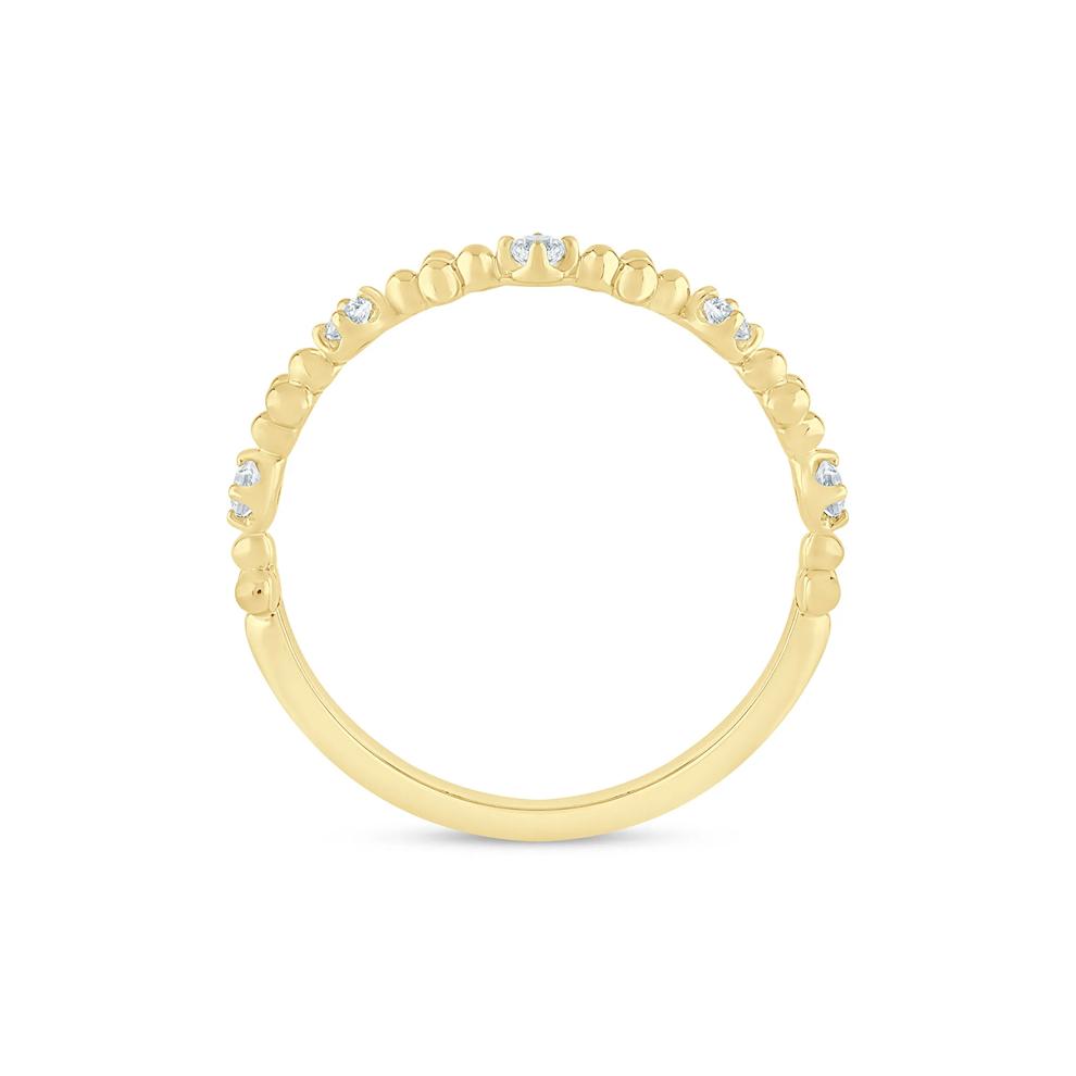 Lab Grown Diamond Stack Band in 10K Yellow Gold (1/8 ct. tw.) – Image 2 of 3