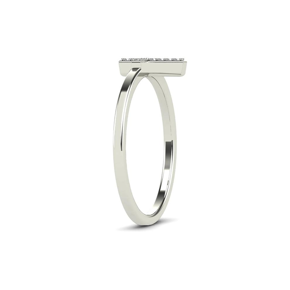 Diamond Accent Vertical Cross Ring in 10K White Gold – Image 3 of 4