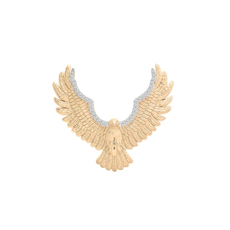 Men&#39;s Diamond Eagle Lapel Pin in Gold Vermeil &#40;1/7 ct. tw.&#41; – Image 1 of 1