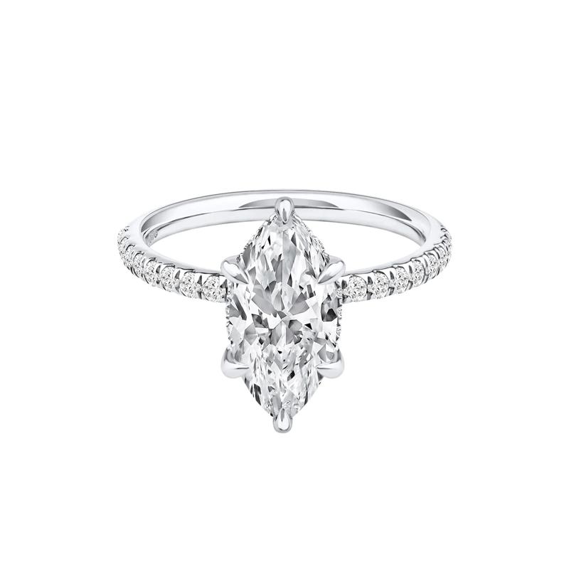 Palmer Lab Grown Diamond Marquise Engagement Ring in 14K White Gold &#40;2 7/8 ct. tw.&#41; – Image 1 of 5
