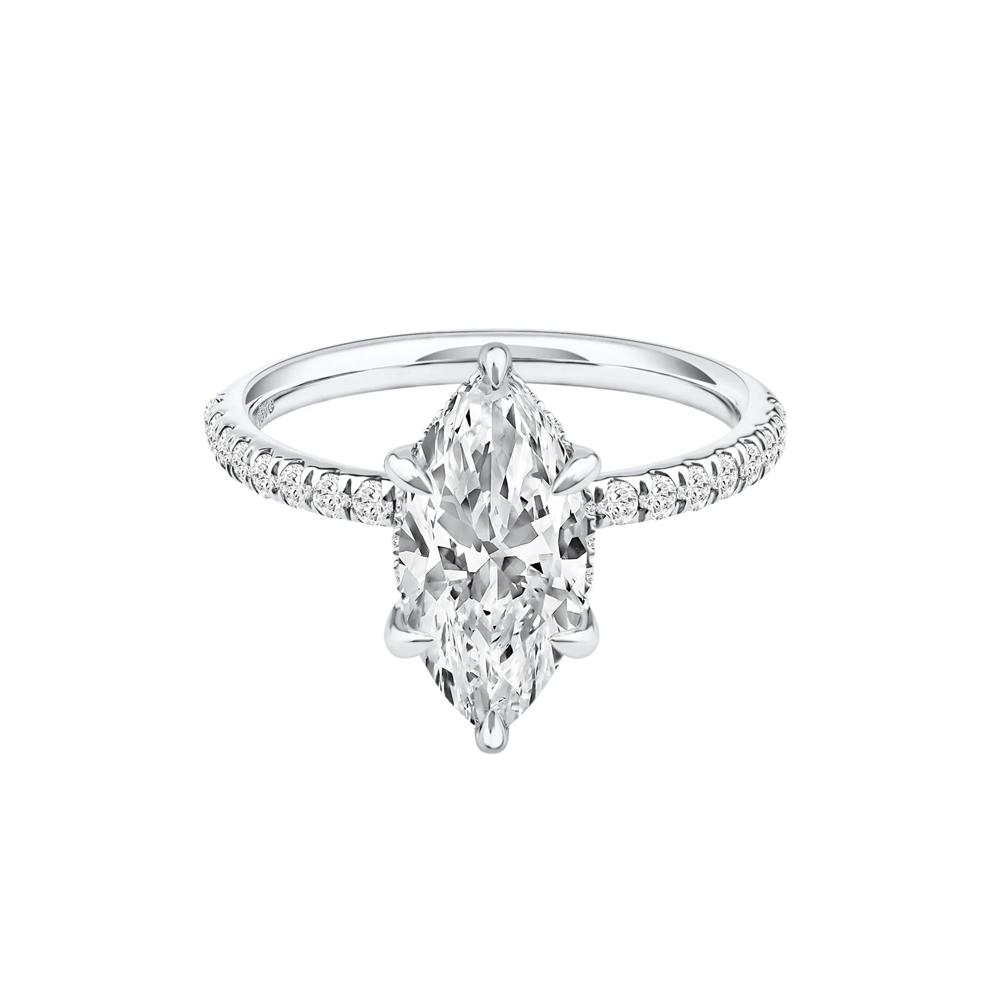 Palmer Lab Grown Diamond Marquise Engagement Ring in 14K White Gold (2 7/8 ct. tw.) – Image 1 of 5