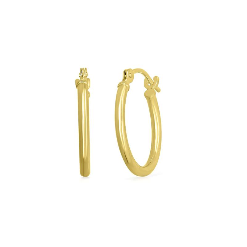Polished Hoop Earrings in 14K Yellow Gold – Image 1 of 3