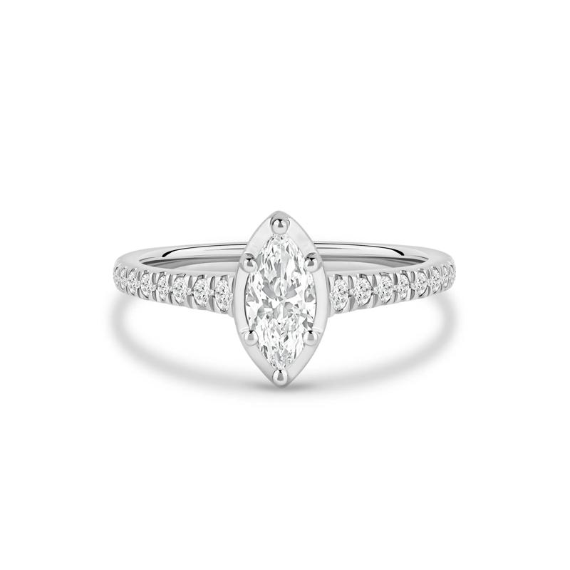Marquise-Cut Diamond Engagement Ring in 14K White Gold &#40;3/4 ct. tw.&#41; – Image 1 of 4