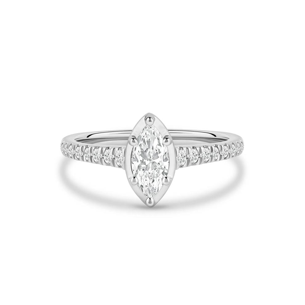 Marquise-Cut Diamond Engagement Ring in 14K White Gold (3/4 ct. tw.) – Image 1 of 4