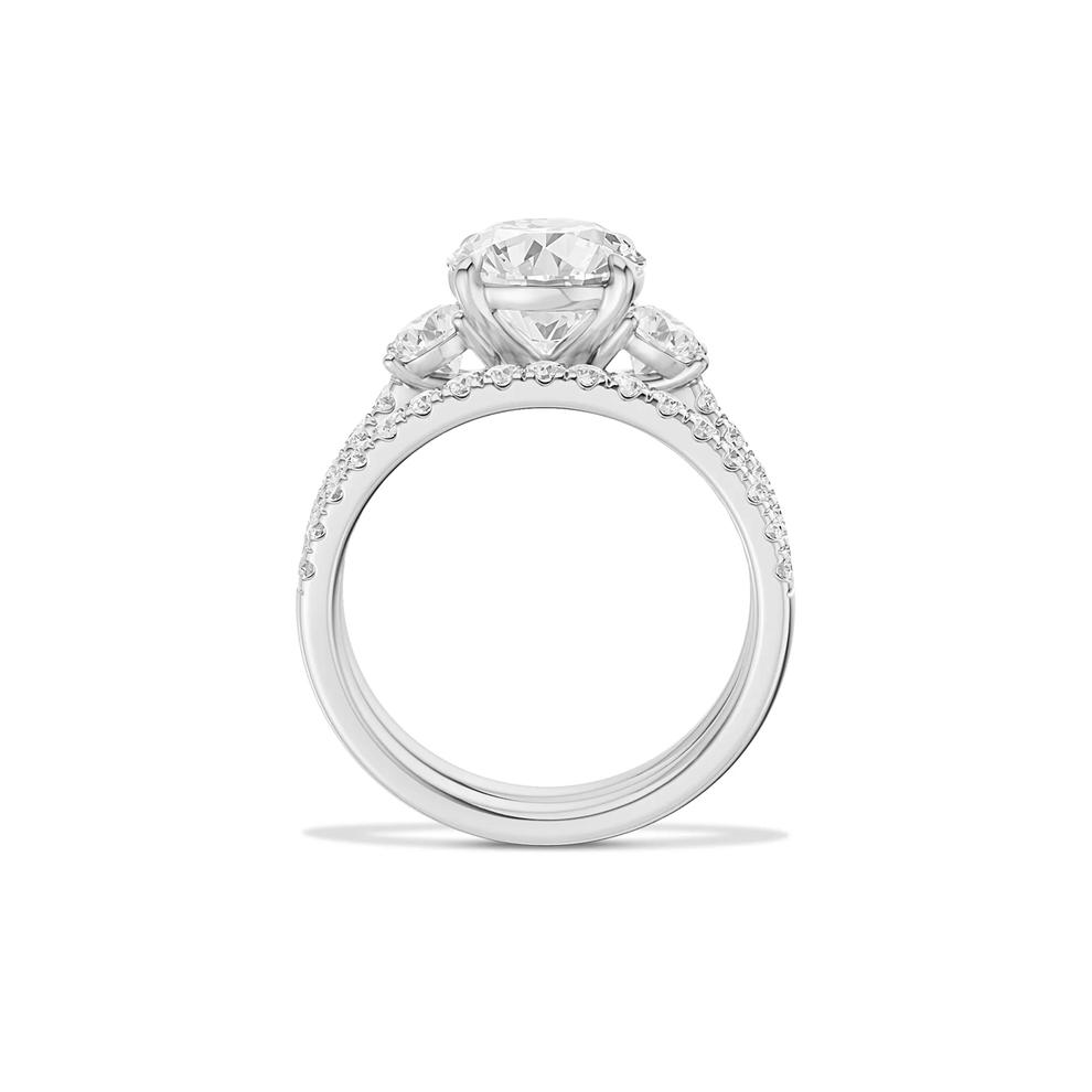 Lab Grown Diamond Three-Stone Engagement Set in 10K White Gold (3 ct. tw.) – Image 2 of 5
