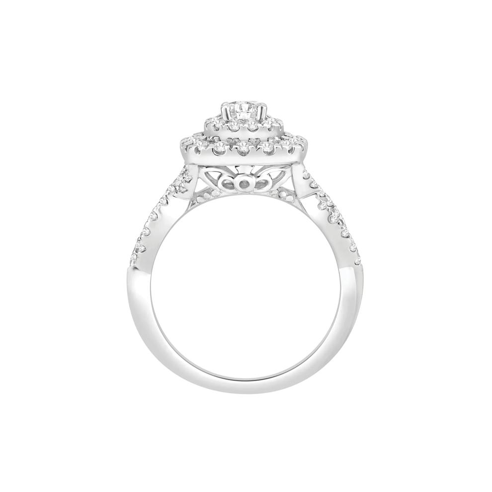 Diamond Halo Engagement Ring in 14K White Gold (1 ct. tw.) – Image 2 of 3