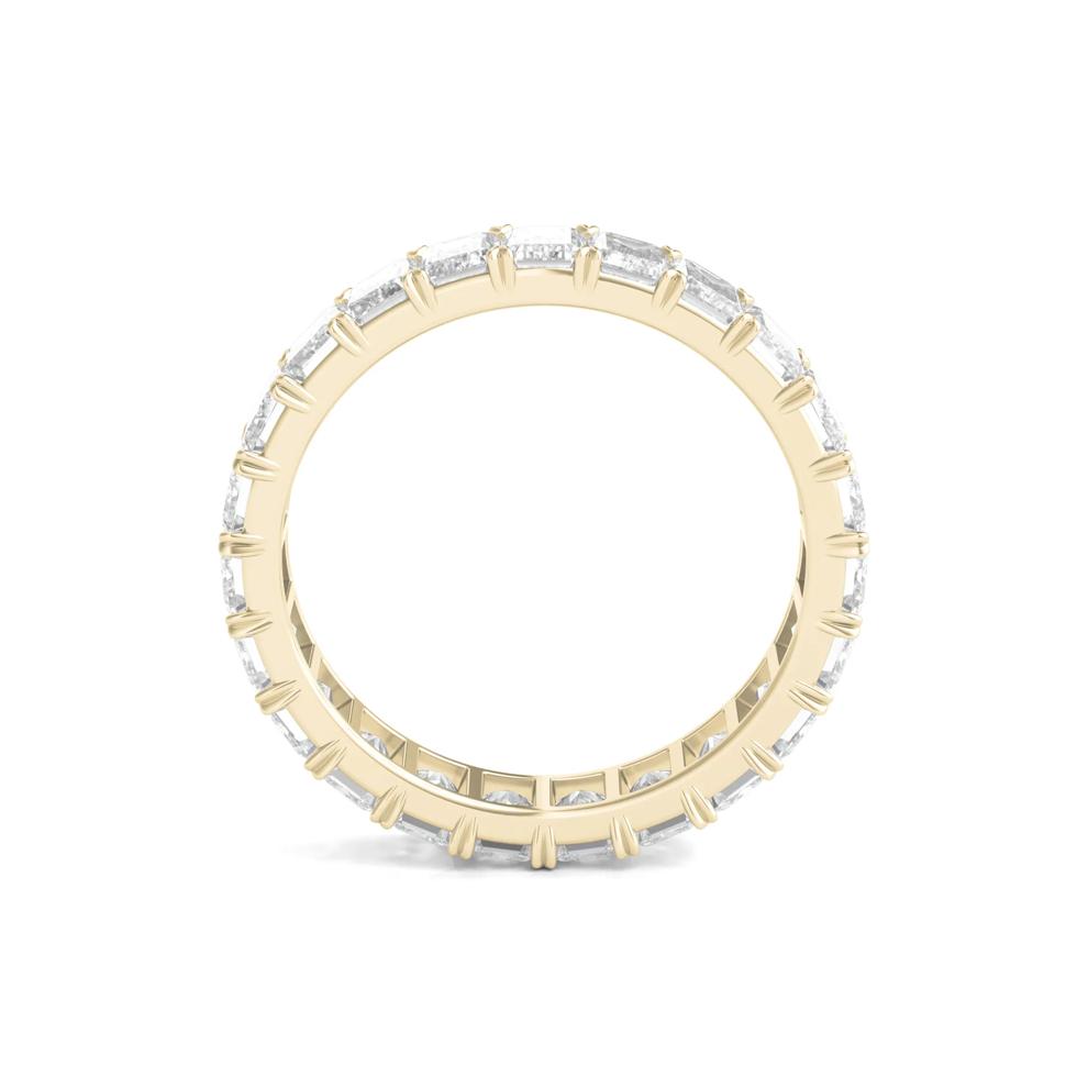 Lab Grown Emerald-Cut Diamond Eternity Band in 14K Yellow Gold (4 ct. tw.)  – Image 2 of 3